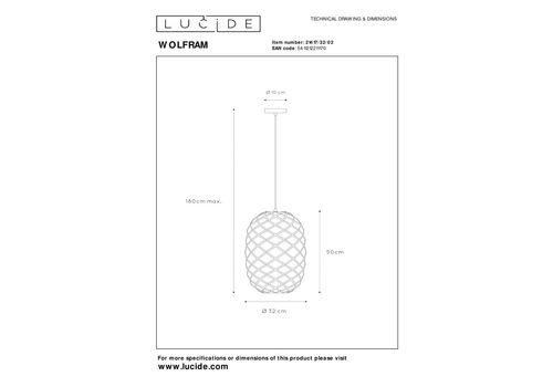  Подвесной светильник Lucide WOLFRAM 21417/32/02, фото 3 