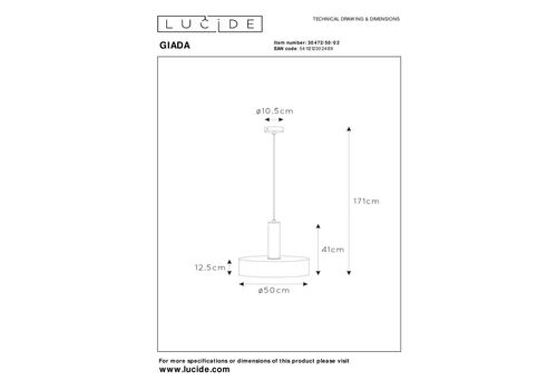  Подвесной светильник Lucide GIADA 30472/50/02, фото 6 