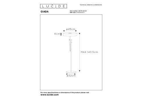  Торшер Lucide GIADA 30770/02/02, фото 8 